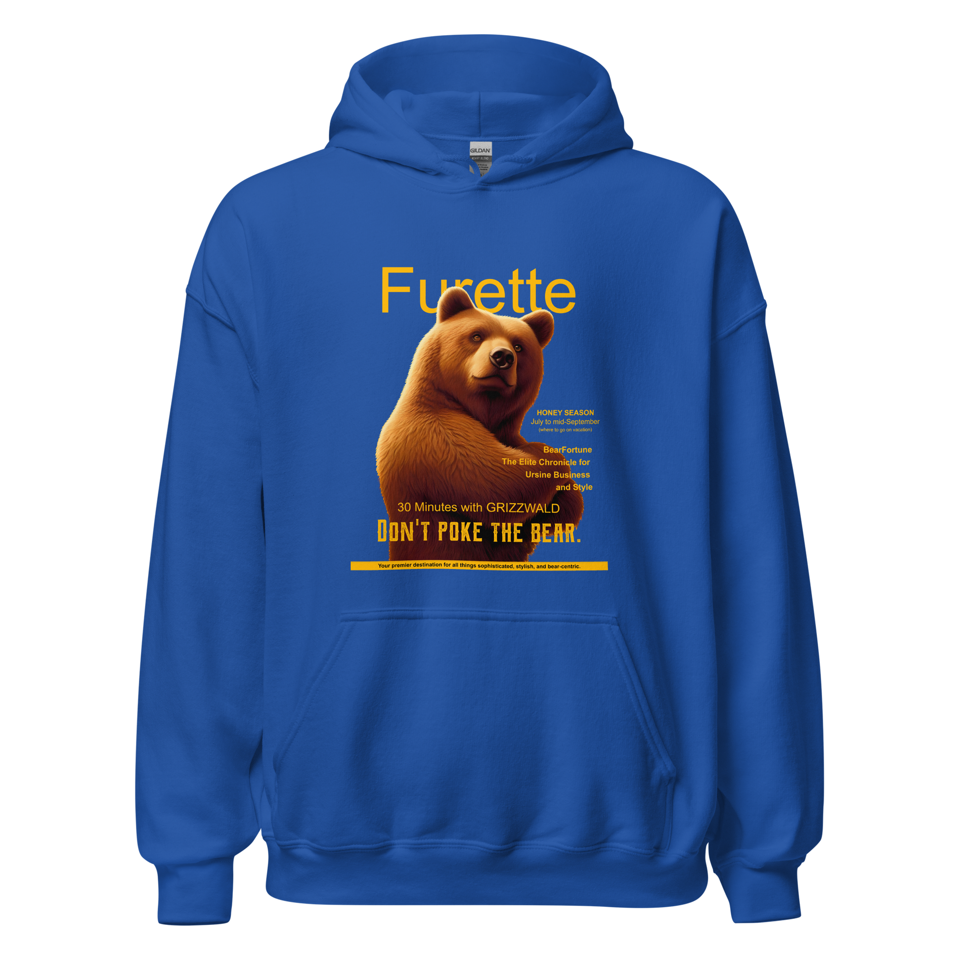 Furrete Hoodie featuring a bear design, showcasing soft fabric and durable stitching.