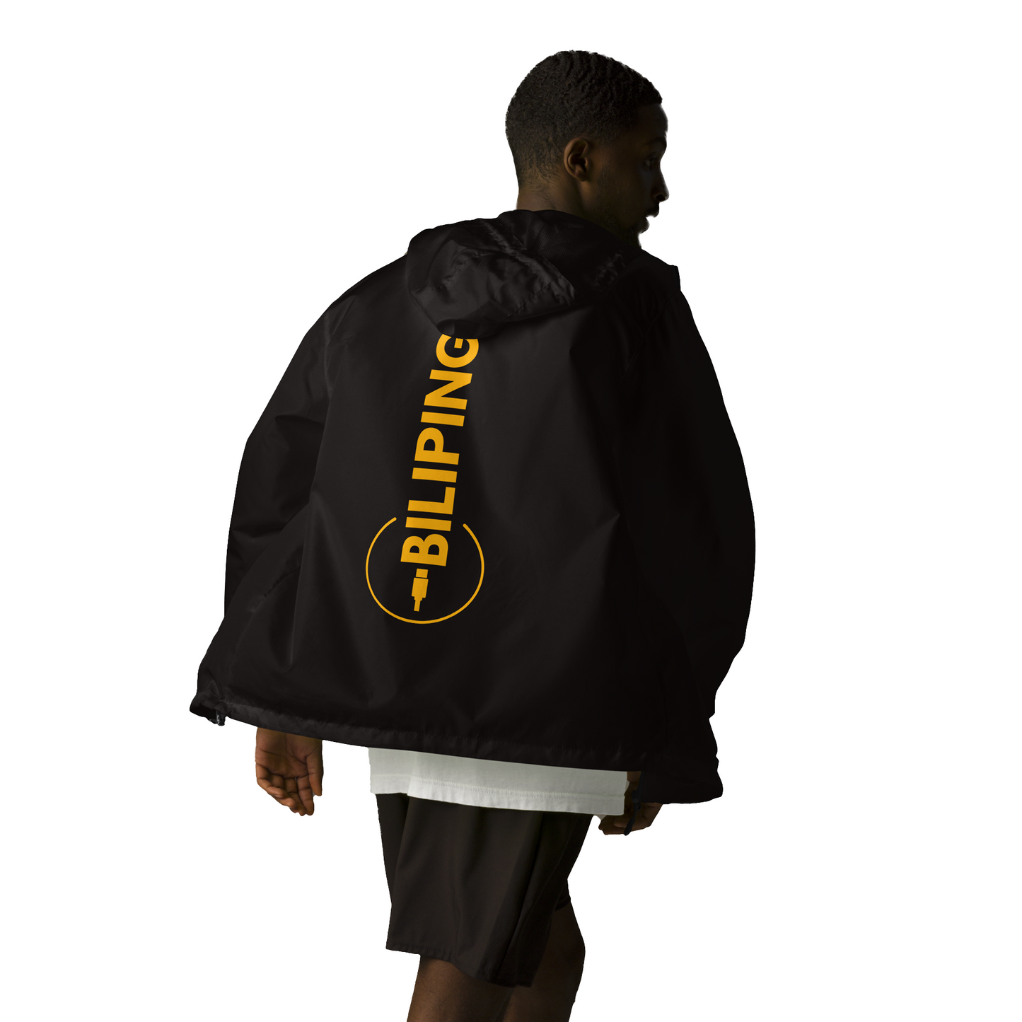 Biliping Windbreaker close-up: hand and sleeve details, ideal for movement.