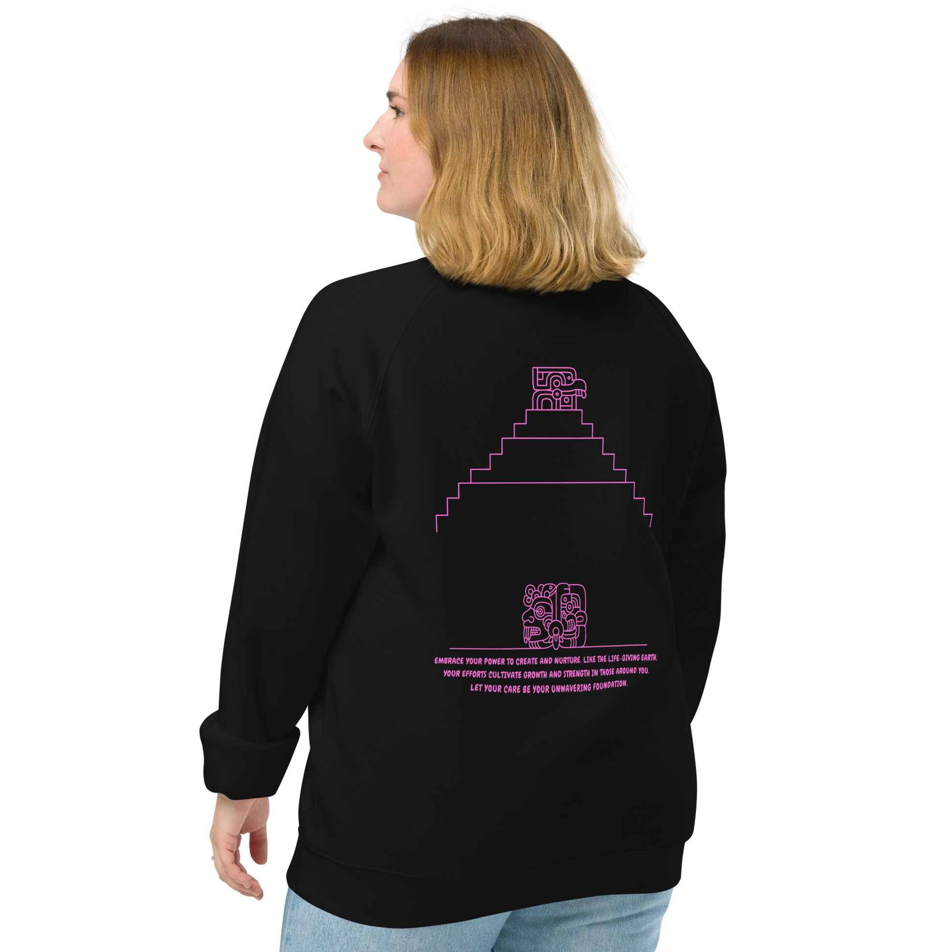 Bey u loolil che Sweatshirt close-up, showcasing premium fabric texture.