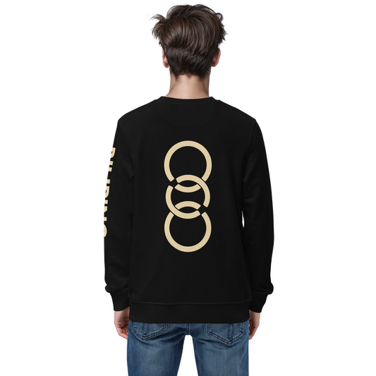 Biliping Sweatshirt, featuring set-in sleeves, 2×2 rib collar, organic materials.