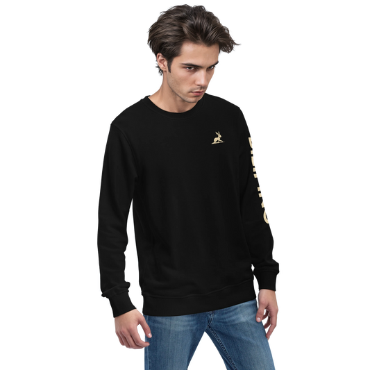 Biliping Sweatshirt close-up, showcasing its eco-friendly, soft French terry knit.