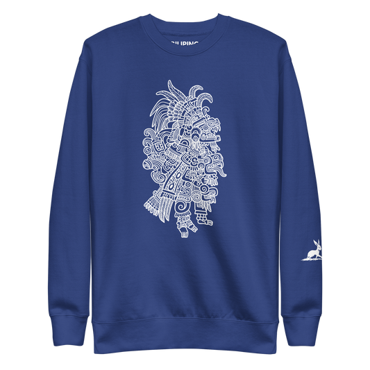 Nawal Sweatshirt with ribbed crew neck and white design.