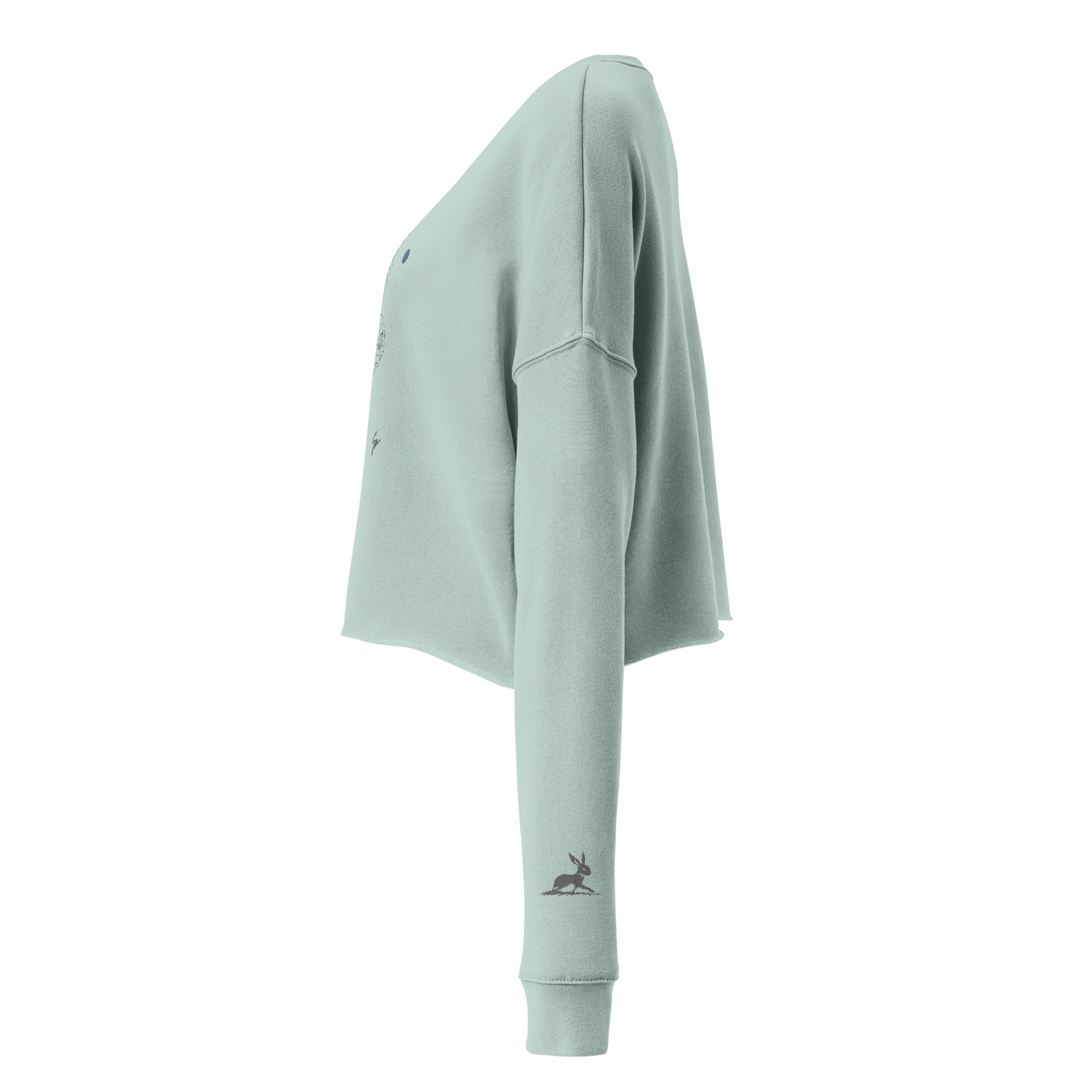 Linea Dance Sweatshirt showing cropped fleece design with ribbed details.