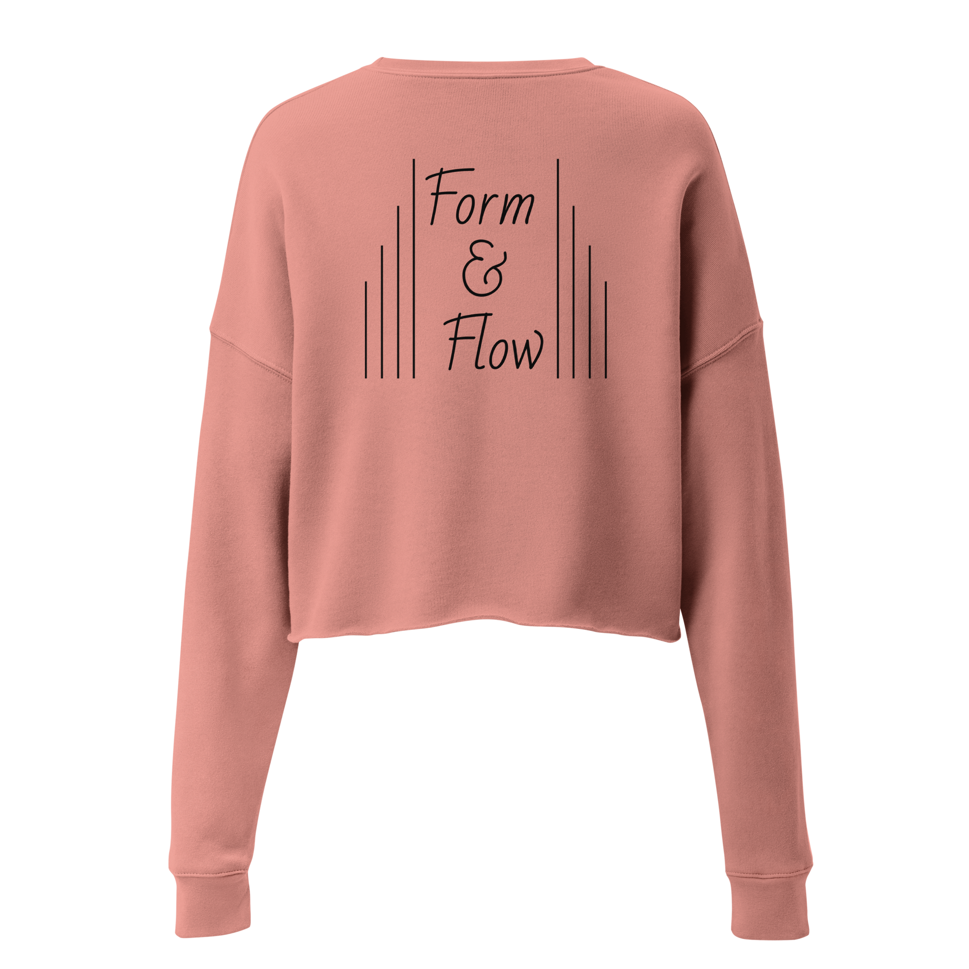 Women’s cropped sweatshirt in mauve, back view