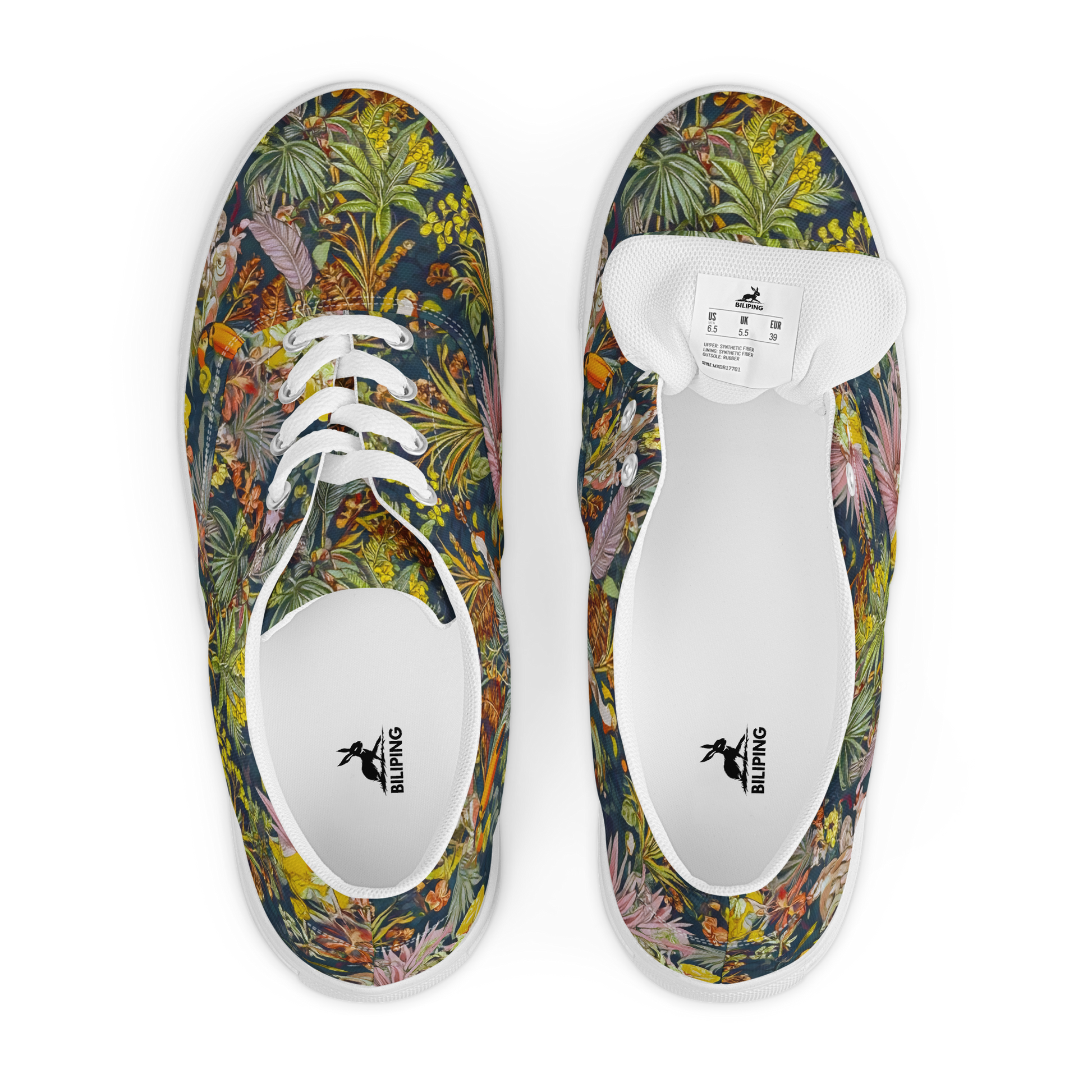 Aloha Adventure women's lace-up canvas sneakers close-up with stylish laces.