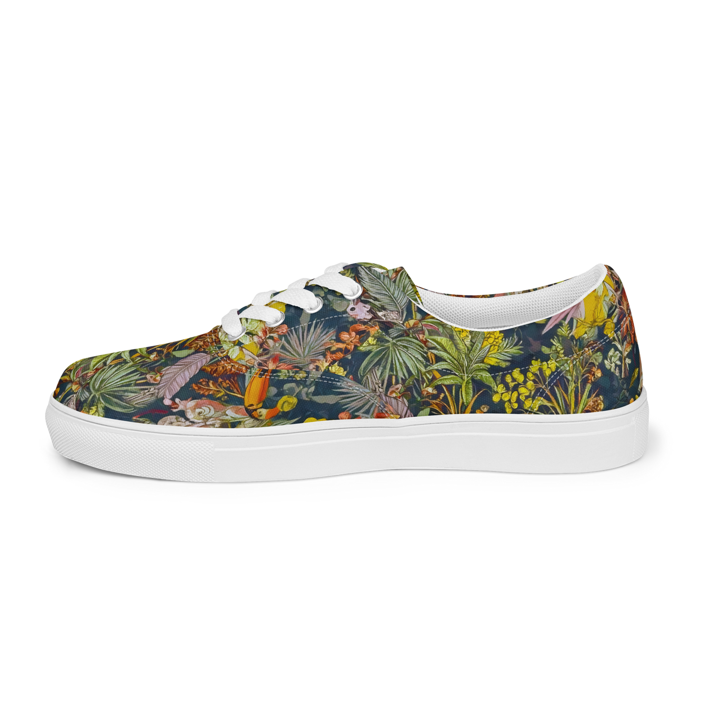 Aloha Adventure women's lace-up canvas sneakers, showcasing stylish simplicity.