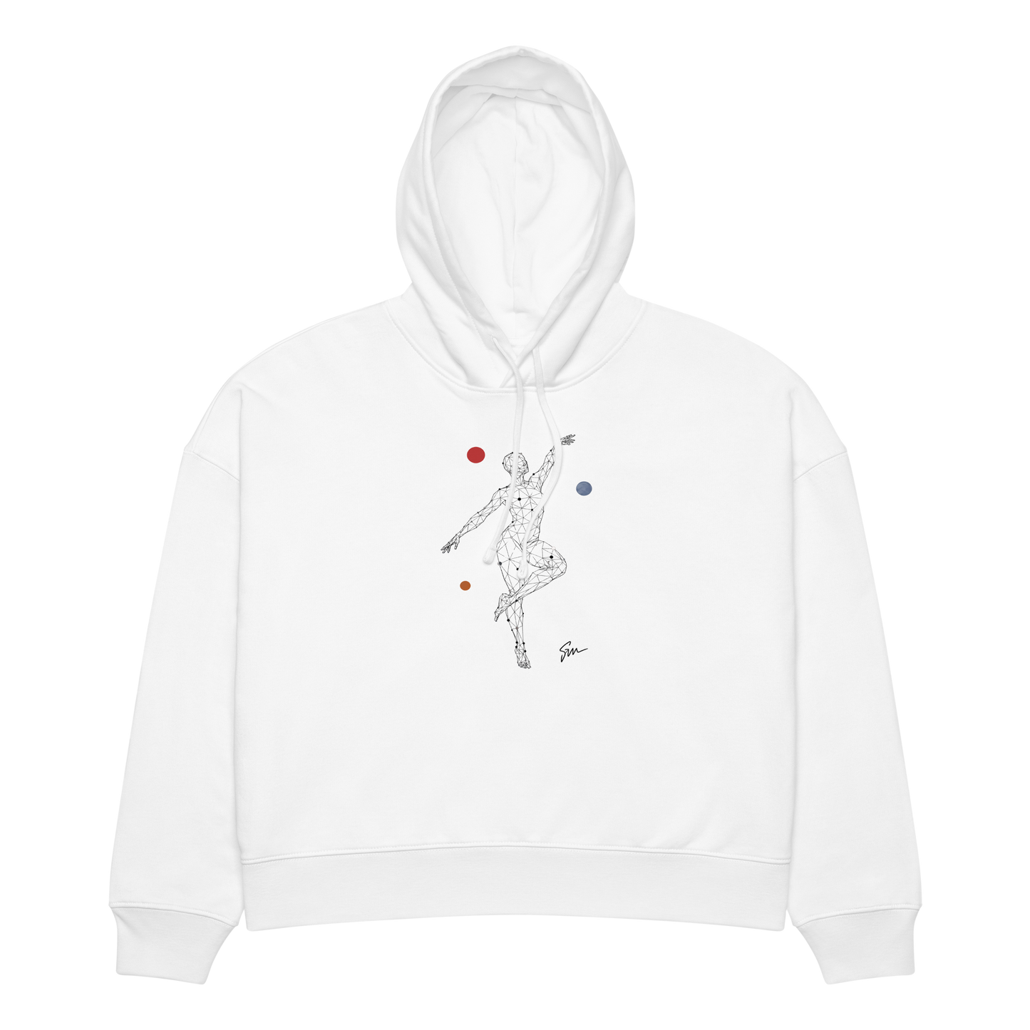 Linea Dance Hoodie displayed with a graphic design, showcasing its relaxed fit.