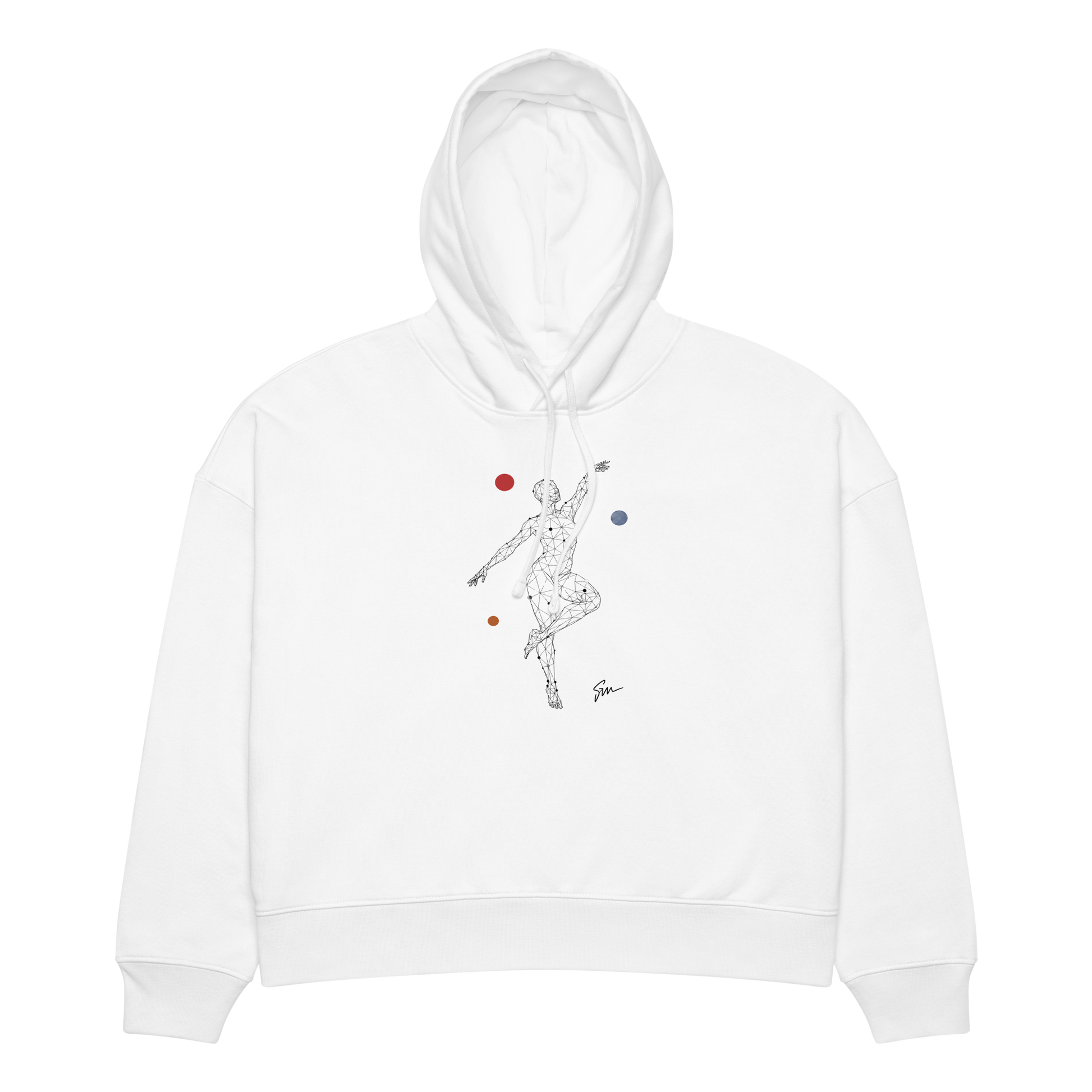 Linea Dance Hoodie displayed with a graphic design, showcasing its relaxed fit.
